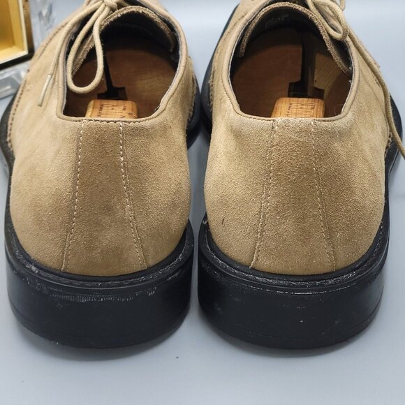 Kenneth Cole Reaction Savvy 2012 Suede Men's Shoes Size 10 Beige W/ Stretchers - Picture 5 of 10